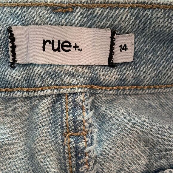 Rue+ Rue21 Denim Blue Jeans Womens Size 14 Straight Wide Leg Loose Fit - Picture 2 of 13